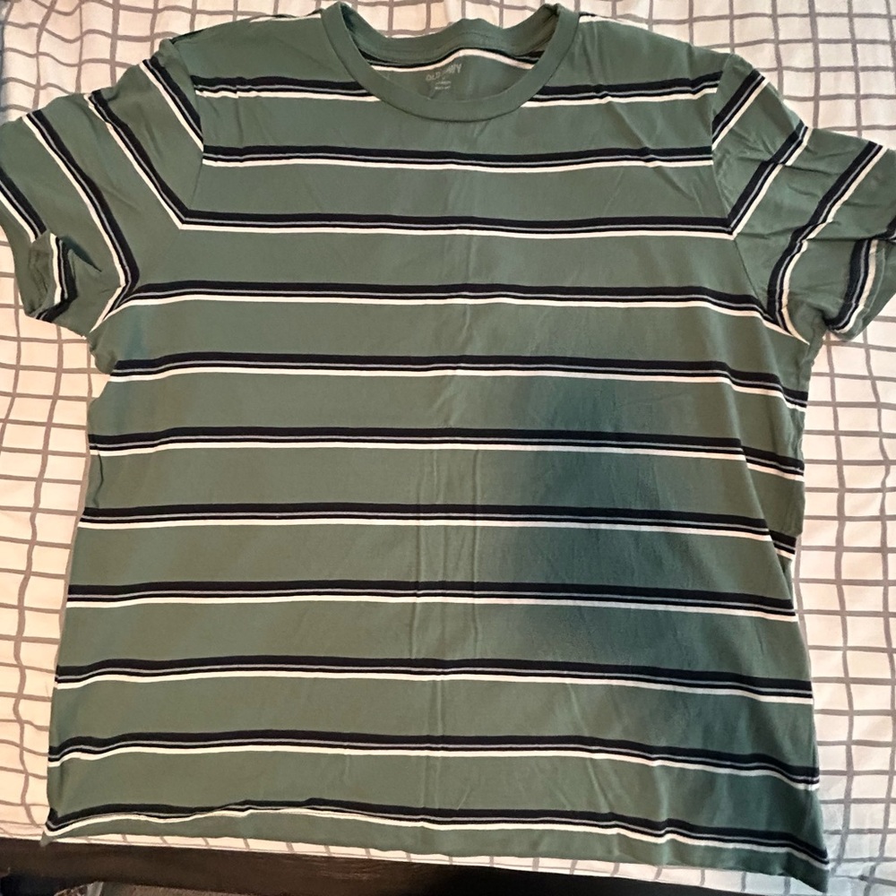Old Navy Green Striped T-Shirt